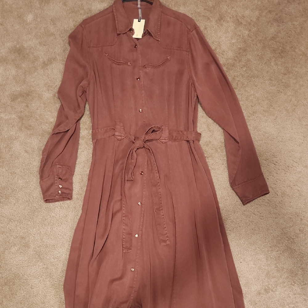 Stetson Long Sleeve Rust Dress